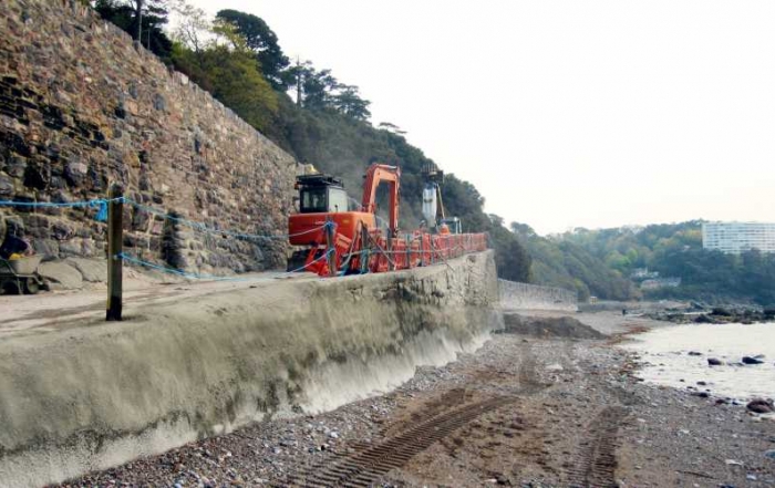 Meadfoot Seawall Repairs Phase One A by Millennium Marine Contractors